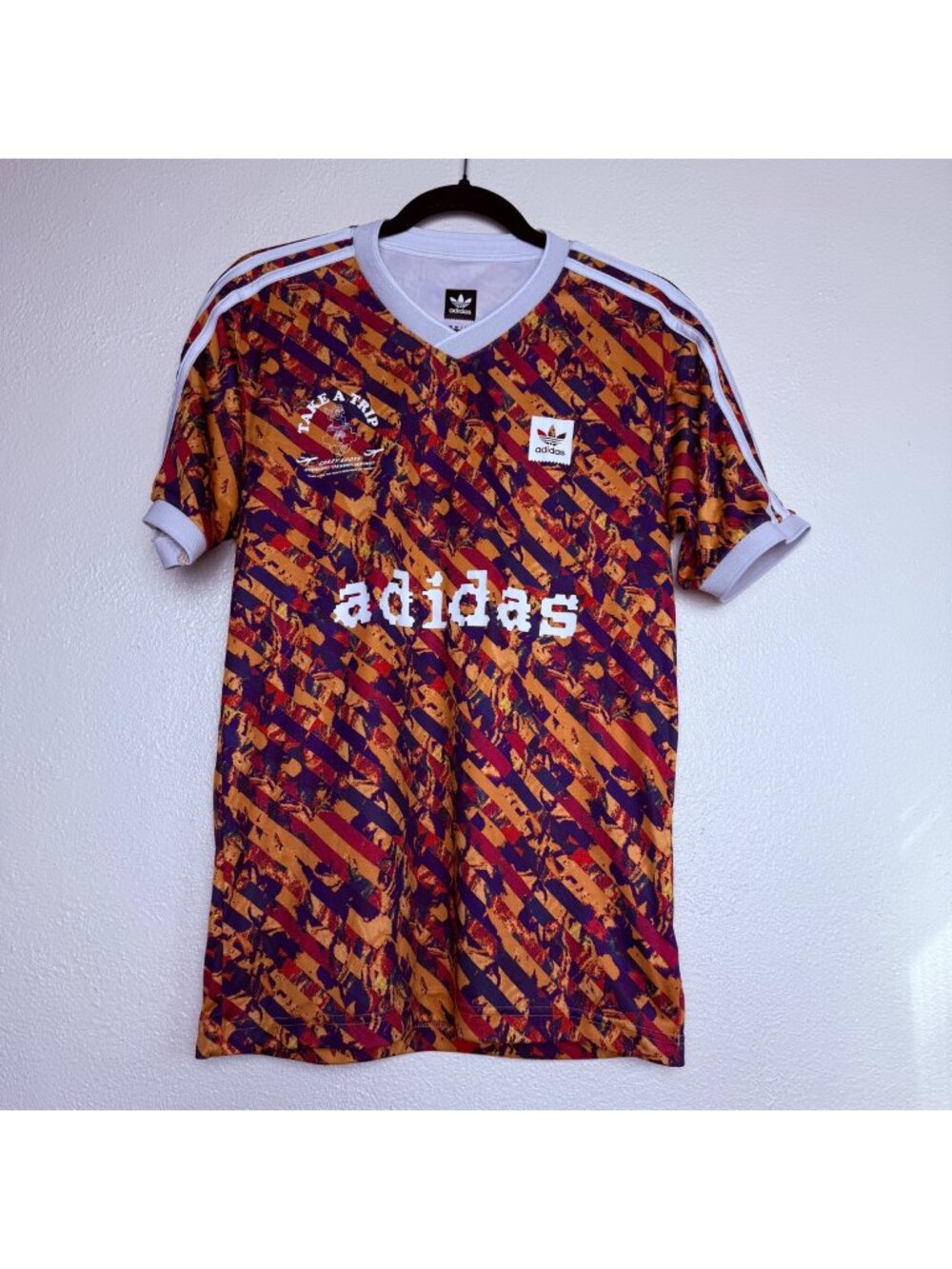Adidas Allover Print Club Jersey "Crazy Eddie Takes a Trip" Sz S
